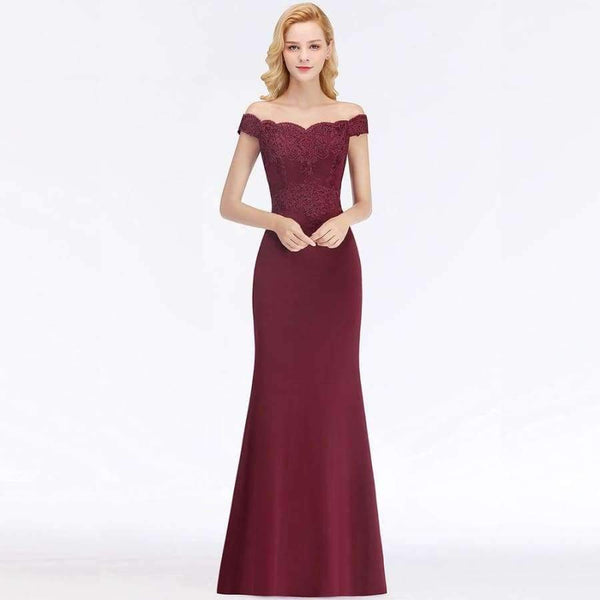 Planet Gates dark green / 2 / Floor Length Sexy Off the Shoulder Mermaid Appliques Evening Dresses Lace Long Prom Formal Party Dresses Gowns Vestido De Festa