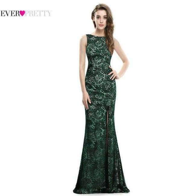 Planet Gates Black / 4 Evening Dress Ever Pretty EP08859 2018 Long Sexy Sleeveless Split Formal Celebrity Lace Evening Gown Dresses robe longue