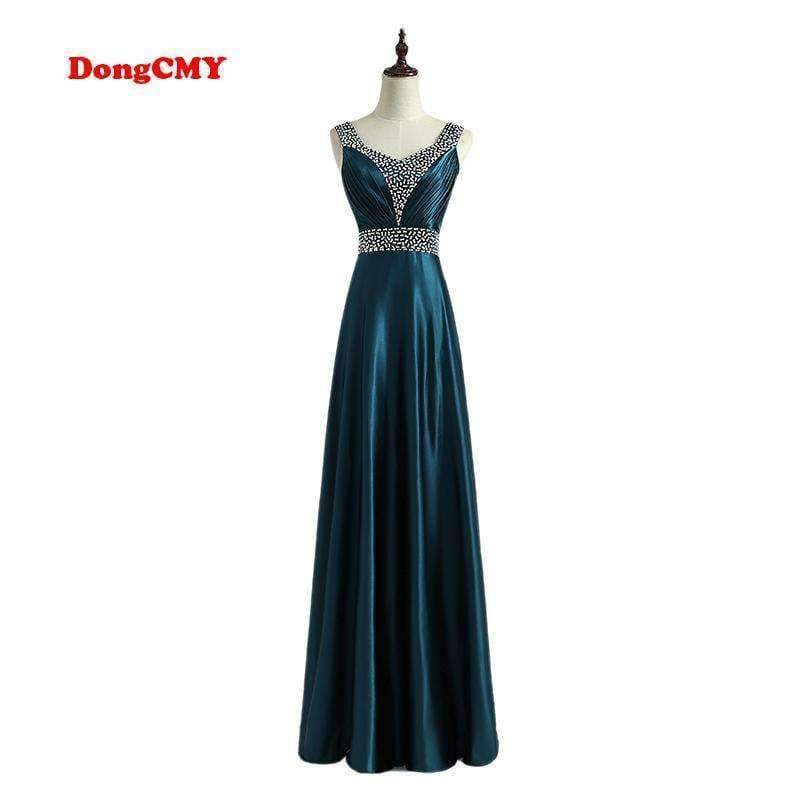 Planet Gates Dark green / 4 Formal long Evening Dress Vestido de Festa Longo V-Neck Fashion Robe de soiree Plus size Party Gown