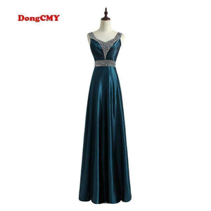 Planet Gates Dark green / 4 Formal long Evening Dress Vestido de Festa Longo V-Neck Fashion Robe de soiree Plus size Party Gown