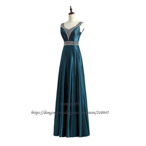 Planet Gates Dark green / 4 Formal long Evening Dress Vestido de Festa Longo V-Neck Fashion Robe de soiree Plus size Party Gown