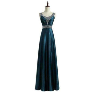 Planet Gates Dark green / 4 Formal long Evening Dress Vestido de Festa Longo V-Neck Fashion Robe de soiree Plus size Party Gown