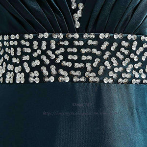 Planet Gates Dark green / 4 Formal long Evening Dress Vestido de Festa Longo V-Neck Fashion Robe de soiree Plus size Party Gown