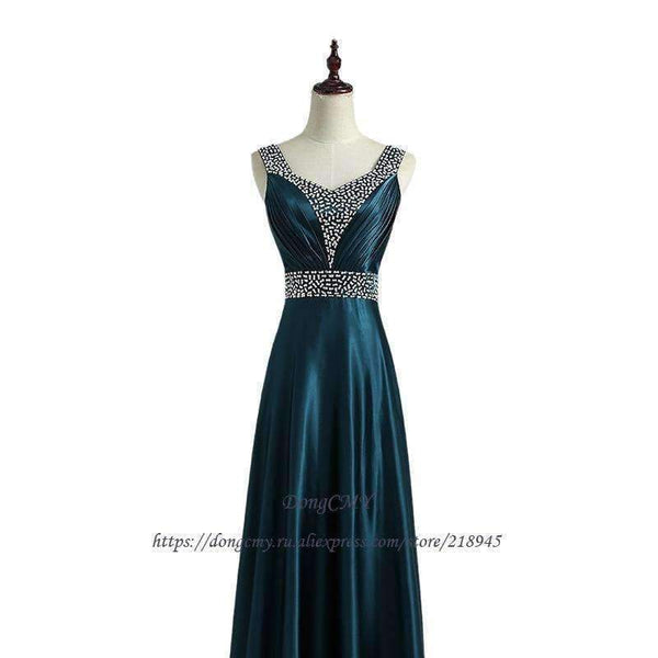 Planet Gates Dark green / 4 Formal long Evening Dress Vestido de Festa Longo V-Neck Fashion Robe de soiree Plus size Party Gown