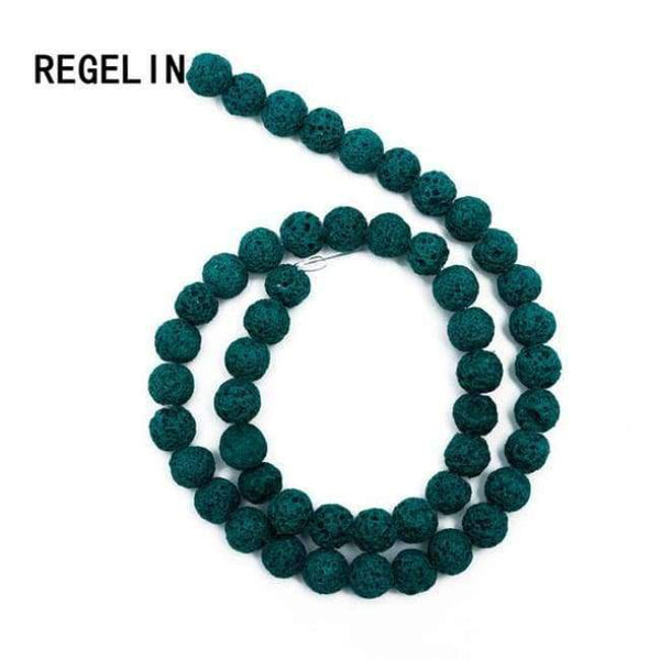 Planet Gates dark green / 4MM REGELIN Colorful Volcanic Lava Stone Round Loose beads Natural Stone Rock Ball DIY For Jewelry Bracelet/Necklace Making Gift