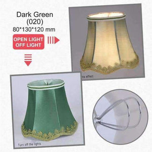 Planet Gates Dark Green Art Deco Ripple Lamp Shades Crystal Chandelier Wall Lamp Fabric Lampshade Nordic Style Modern Lamp Cover for Home Decoration