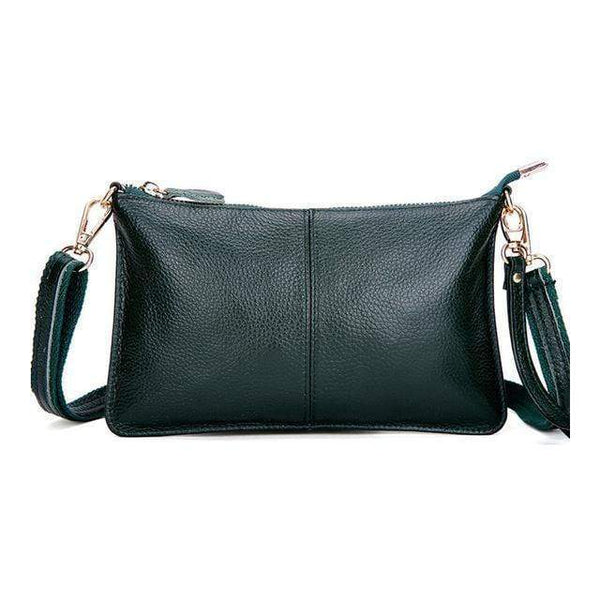 Planet Gates Dark green Genuine Leather Women Messenger Bag Famous Brand Female Shoulder Bag Envelope Clutch Bag Crossbody Bag Purse for Women 2018