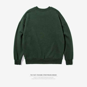 Planet Gates dark green / L INFLATION 2017 Winter Mens Hip Hop Solid Color  Hoodies Velvet Fabrics Sweatshirts 12 Solid Color  Winter Men Sweatshirts 166W17