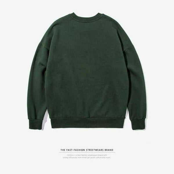 Planet Gates dark green / L INFLATION 2017 Winter Mens Hip Hop Solid Color  Hoodies Velvet Fabrics Sweatshirts 12 Solid Color  Winter Men Sweatshirts 166W17