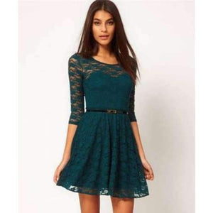 Planet Gates Dark Green / L Summer Sexy Lace Party Gown Dress Girls Sweet Princess Evening Short Dresses