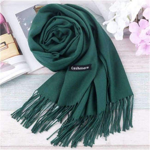 Planet Gates Dark green Luxury Brand Scarf Unisex 2018 Female Male Best Quality Wool Cashmere Scarf Pashmina Tassels Women Men Wrap Shawl S-11