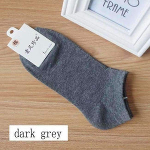 Planet Gates Тъмно сиви 10 бр. = 5 чифта плътни памучни чорапи за мъже, невидими чорапи до глезена, дишащи тънки чорапи тип лодка, невидими чорапи, размер 38-42 EUR