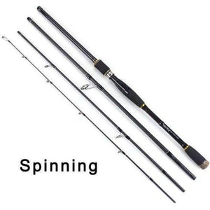 Planet Gates Dark Grey / 2.1 m 2.1m 2.4m 2.7m 3.0m 100% Carbon Fiber Rod Spinning Fishing Rods Casting Travel Rod 4 Sections Fast Action Fishing Lure Rod