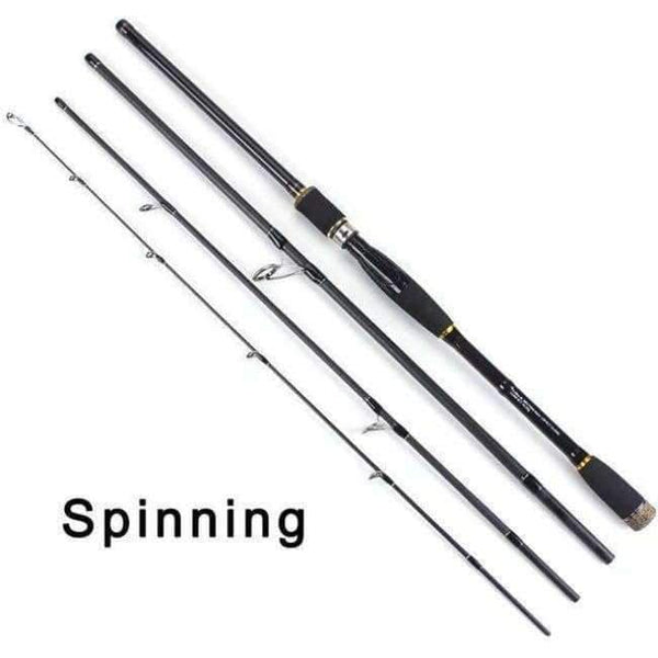 Planet Gates Dark Grey / 2.1 m 2.1m 2.4m 2.7m 3.0m 100% Carbon Fiber Rod Spinning Fishing Rods Casting Travel Rod 4 Sections Fast Action Fishing Lure Rod