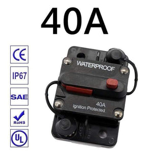 Planet Gates Dark Grey 30A 40A 50A 60A 70A 80A 100A 120A 150A 200A 250A 300A AMP Circuit Breaker Fuse Reset 12-48V DC Car Boat Auto Waterproof