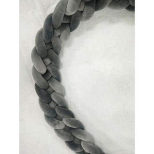 Planet Gates Dark grey 4 Braids 2 Meter Knot Soft Baby Bed Bumper Crib Sides Newborn Crib Pad Protection Cot Bumpers Bedding for Infant