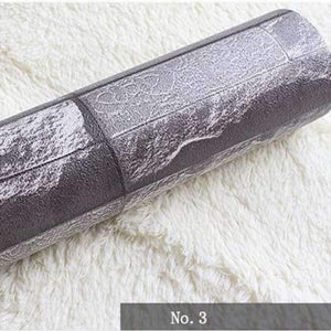 Planet Gates Dark Grey / 5.3㎡ Stacked Brick 3D Stone Wallpaper Modern Wallcovering PVC Roll Wallpaper Brick Wall Background Wallpaper Grey For Living Room