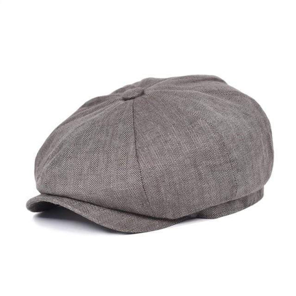 Planet Gates Dark Grey / 56-57 cm Summer Linen Newsboy Cap Men Women Herringbone Bakerboy Caps Lightweight Breathable Flat Hat Apple Beret Hats 007