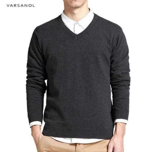 Planet Gates dark grey 6620 / M Varsnaol New Brand Sweater Men V-Neck Solid Slim Fit Knitting Mens Sweaters Cardigan Male 2018 Autumn Fashion Casual Tops Hots