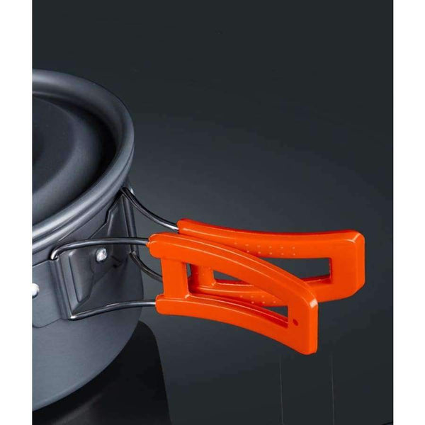 Planet Gates Dark Grey / China Outdoor pot kettle camping cookware Aluminum foldable tableware trekking picnic camping cooking set picnic equipment