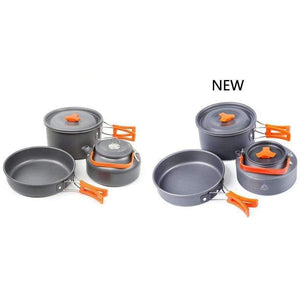 Planet Gates Dark Grey / China Outdoor pot kettle camping cookware Aluminum foldable tableware trekking picnic camping cooking set picnic equipment