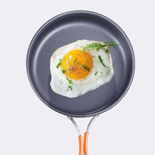 Planet Gates Dark Grey / China Outdoor pot kettle camping cookware Aluminum foldable tableware trekking picnic camping cooking set picnic equipment