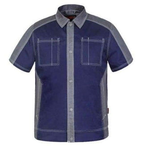 Planet Gates Dark grey Dark grey / XS Men's short sleeve polo shirt High quality  workwear shirt  work shirt engineer uniform jacket mechanic polo shirt