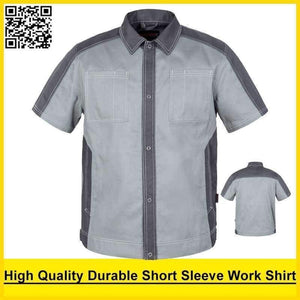 Planet Gates Dark grey Dark grey / XS Men's short sleeve polo shirt High quality  workwear shirt  work shirt engineer uniform jacket mechanic polo shirt