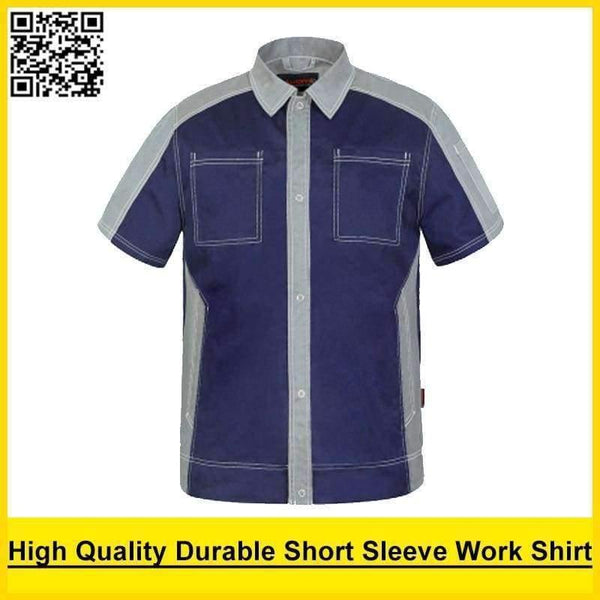 Planet Gates Dark grey Dark grey / XS Men's short sleeve polo shirt High quality  workwear shirt  work shirt engineer uniform jacket mechanic polo shirt