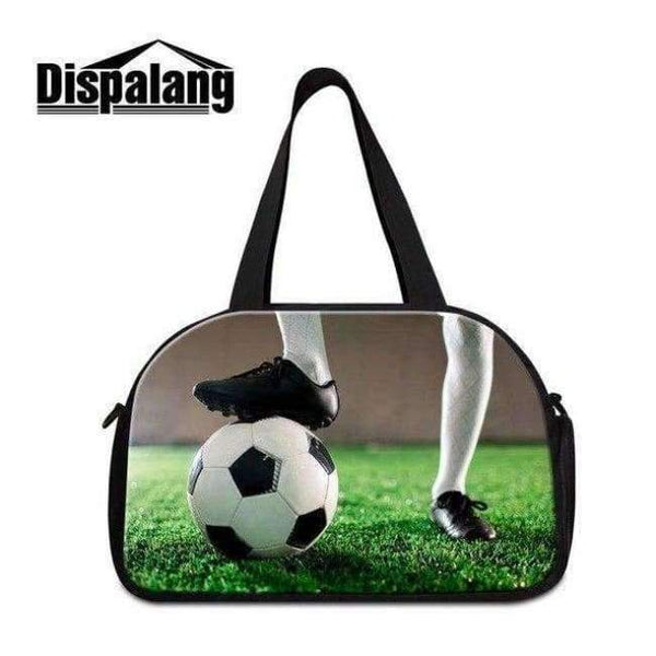 Planet Gates Dark Grey Dispalang Overnight Duffle for Unisex Large Capacity Foldable Clothes Bag Sling Shoulder Multi Functional Luggage Footballl Logo
