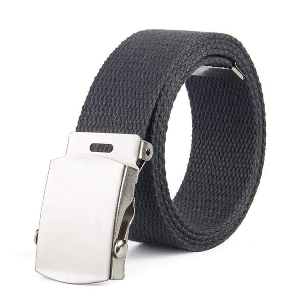 Fashion Men Women Canvas Waist Belt Ceinture Femme Couple Casual Metal Automatic Buckle Waistband New Wild Unisex Belts