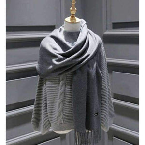 Planet Gates Dark Grey Female Male Canada Wool Cashmere Scarf Pashmina Tassels Women Wrap Warm Luxury Brand Scarf Unisex Men SCARF