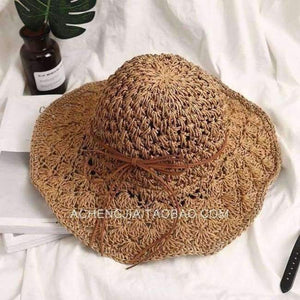 Planet Gates Dark Grey Handmade Weave Raffia Sun Hats For Women Black Ribbon Lace Up Large Brim Straw Hat Outdoor Beach Summer Caps Chapeu Feminino