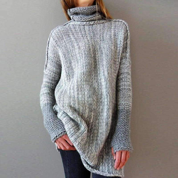 Planet Gates Dark grey / L Winter Female Sweater Oversized Women's Turtleneck Winter Woman Sweater Knitting Pullovers Women's Sweaters Coarse Knitted