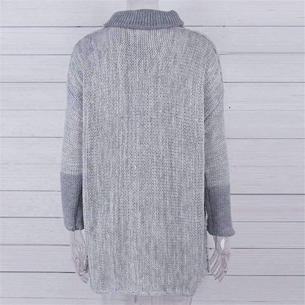 Planet Gates Dark grey / L Winter Female Sweater Oversized Women's Turtleneck Winter Woman Sweater Knitting Pullovers Women's Sweaters Coarse Knitted