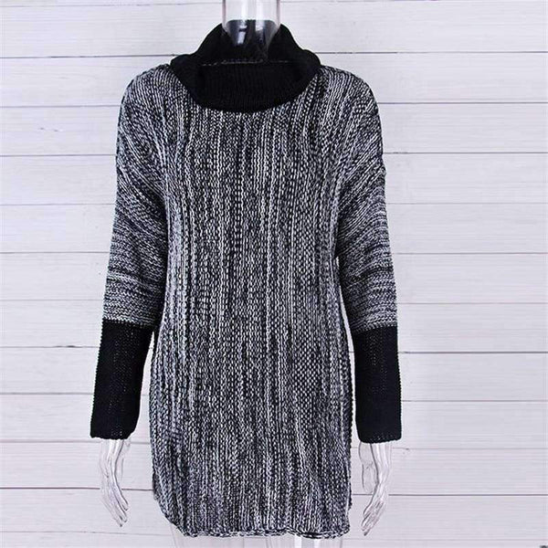 Planet Gates Dark grey / L Winter Female Sweater Oversized Women's Turtleneck Winter Woman Sweater Knitting Pullovers Women's Sweaters Coarse Knitted