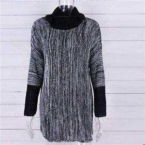 Planet Gates Dark grey / L Winter Female Sweater Oversized Women's Turtleneck Winter Woman Sweater Knitting Pullovers Women's Sweaters Coarse Knitted