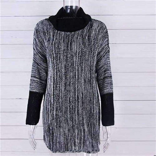 Planet Gates Dark grey / L Winter Female Sweater Oversized Women's Turtleneck Winter Woman Sweater Knitting Pullovers Women's Sweaters Coarse Knitted