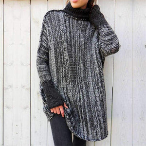 Planet Gates Dark grey / L Winter Female Sweater Oversized Women's Turtleneck Winter Woman Sweater Knitting Pullovers Women's Sweaters Coarse Knitted