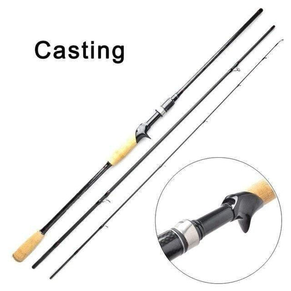 Planet Gates Dark Grey / LLR7  2.1m Carbon Fishing Rod Casting Spinning 2.1m 2.4m 3 Section M Power 6-16g Fast Action Lure Rod Travel Fishing Tackle