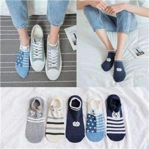 Planet Gates Dark Grey / One Size 3 Pairs Anti-Slip Silicone Invisible Socks Women 2018 Sexy Fox Sneaker Summer Socks  Candy Color Happy Ankle Socks