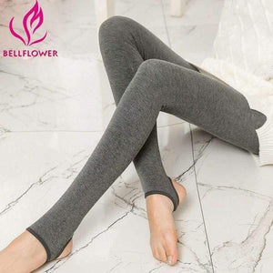 Planet Gates Dark Grey / One Size Warm Leggings for Women Milk Cotton Slim Leggings Single Cashmere Foot Wear Elastic Pants Legging Female Winter Leggings