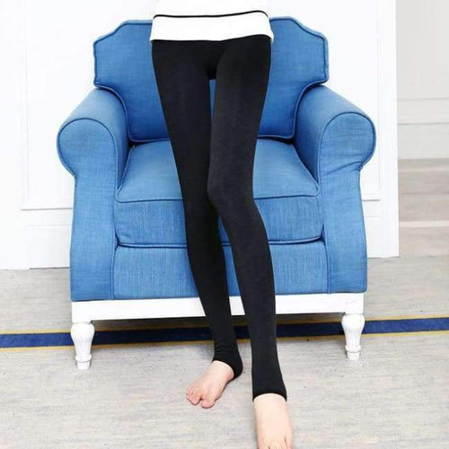 Planet Gates Dark Grey / One Size Warm Leggings for Women Milk Cotton Slim Leggings Single Cashmere Foot Wear Elastic Pants Legging Female Winter Leggings