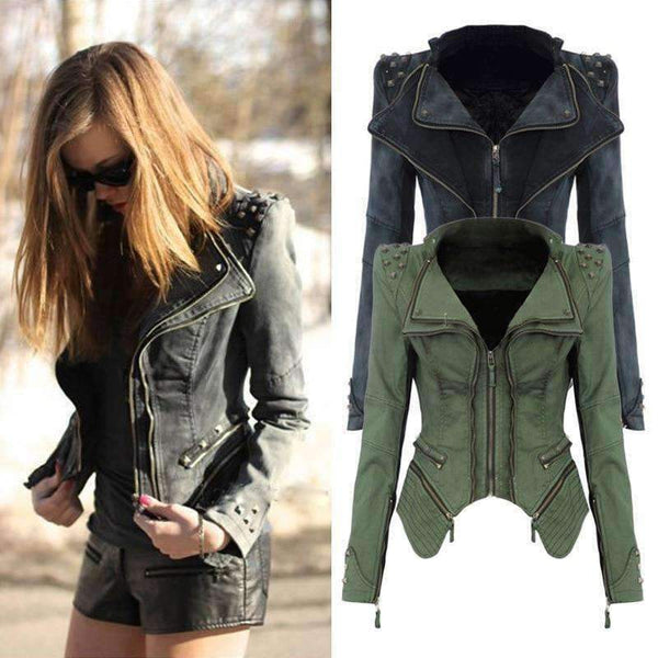 Planet Gates Dark Grey / S Army green/Grey jeans jackets women oversized denim jacket punk chaquetas mujer vintage Rivet coats