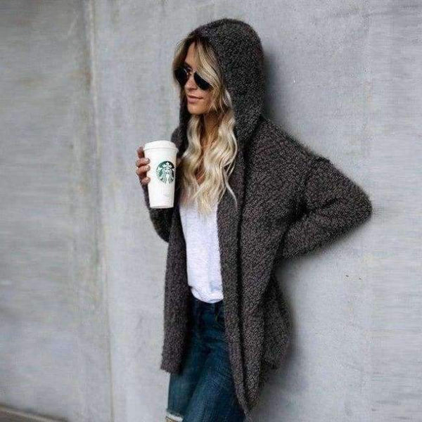 Planet Gates Dark Grey / S Hooded Sweater Women Cardigan Female Autumn Winter Warm Cotton Long Sweater Fashion 2018 Women Kimono Cardigan EDR93