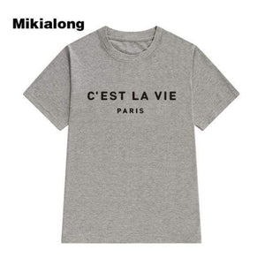 Planet Gates Dark Grey / S Tops T Shirt Cotton Women 2018 Summer T-Shirt Short Sleeve Poleras Mujer Top Tee Shirt Femme Paris Printed Tshirts