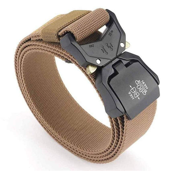 Jeans Belt For Men Aluminum Alloy Pluggable Buckle Training Tactical Belts Comfortable High Quality Male Belt Hunting