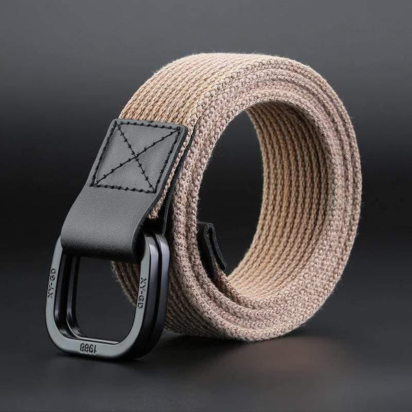 Canvas Belt Men Designer Belt Trap Double-ring Buckle Male Casual Solid Knitted Jean Belts Dropshiping