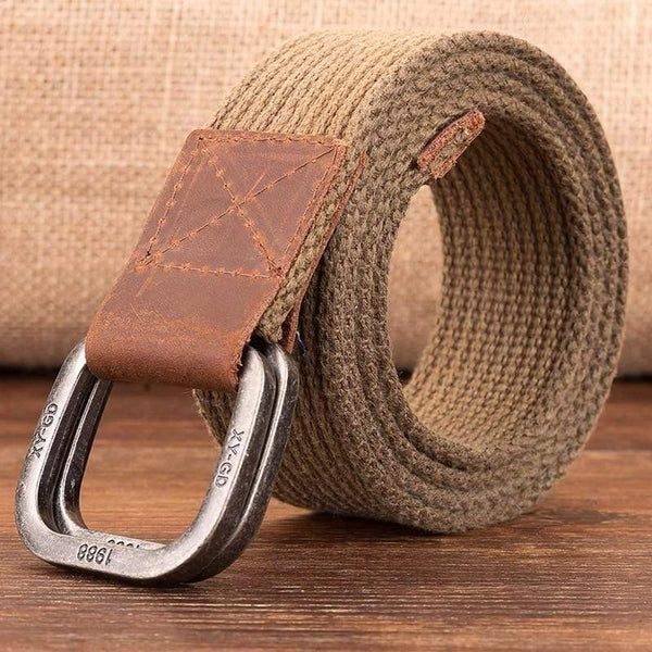 Canvas Belt Men Designer Belt Trap Double-ring Buckle Male Casual Solid Knitted Jean Belts Dropshiping