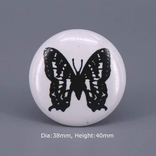 1x Classic White  Porcelain/Ceramic Drawer Pull Knob Cabinet Cupboard Door Handle Knob